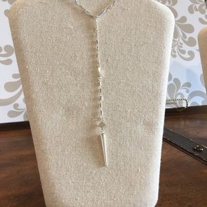 Stella and dot silver and pave necklace